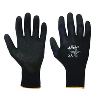 Ninja Gloves, black PVC Nitril Coat